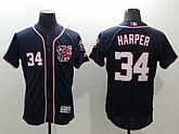 Washington Nationals #34 Bryce Harper Navy Blue 2016 Flexbase Collection Stitched Jersey,baseball caps,new era cap wholesale,wholesale hats